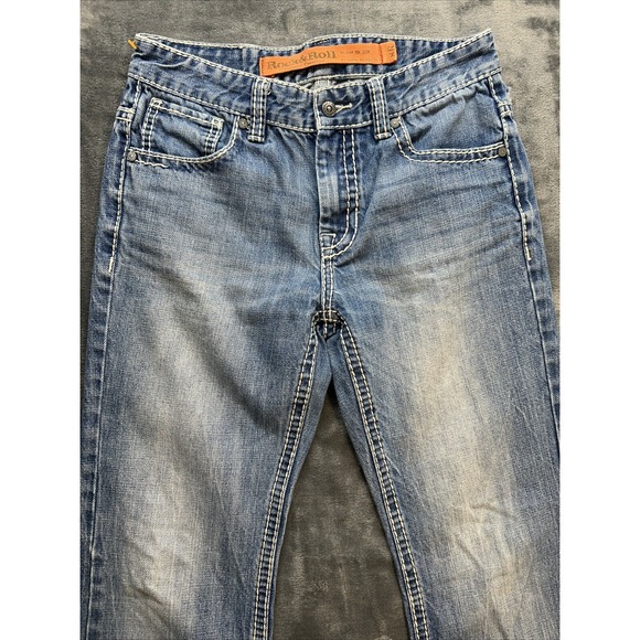 Rock & Roll Denim Jeans Women's 18R BB Gun Regular Fit Boot Cut Western Distress - Picture 6 of 16